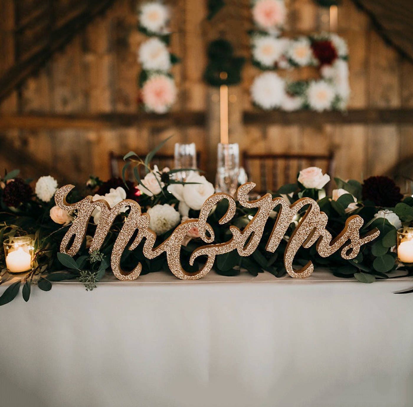 Personalised Custom Christmas Table Confetti Wedding Favours Mr Mrs Table Decor 