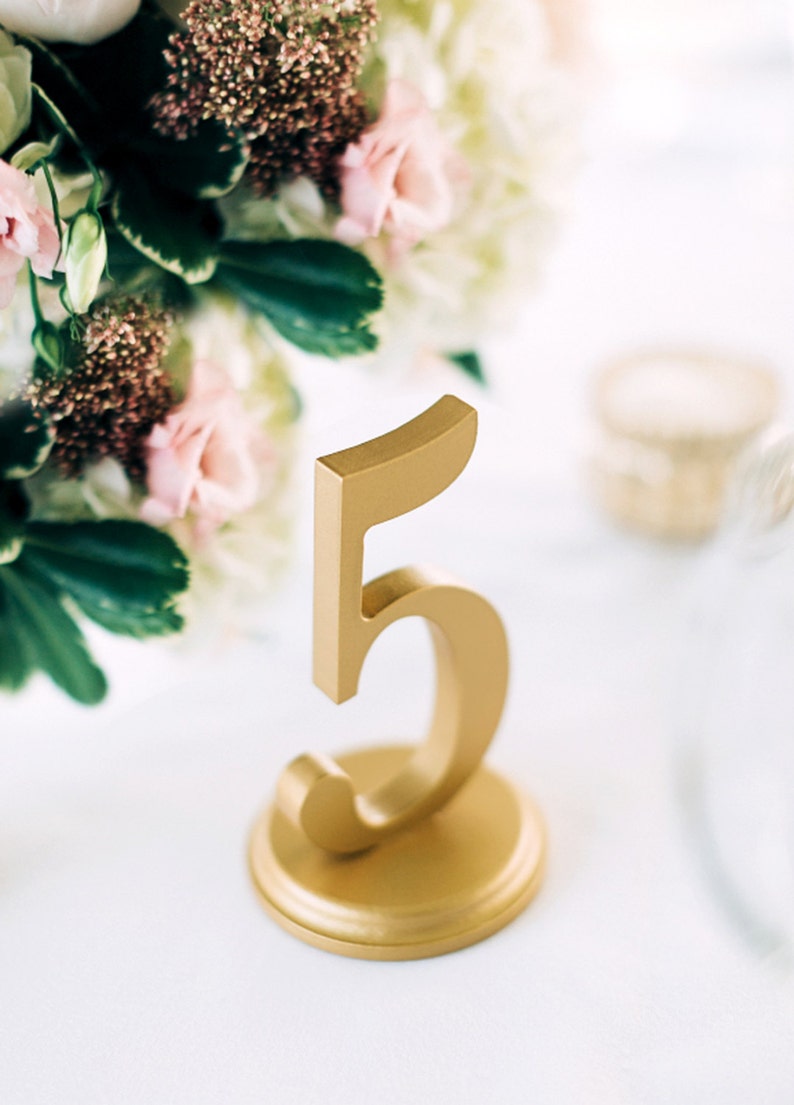 Gold Table Numbers For Rustic Wedding Decor Romantic Gold Etsy