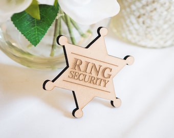 Ringer Bearer Gift Ring Security Badge Pin for Ring Bearer at Wedding - Ring Bearer Gift (Item - RNG100)