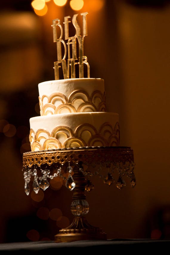 Wedding Cake Topper Art Deco 1920s Style Gatsby Wedding Decorations 