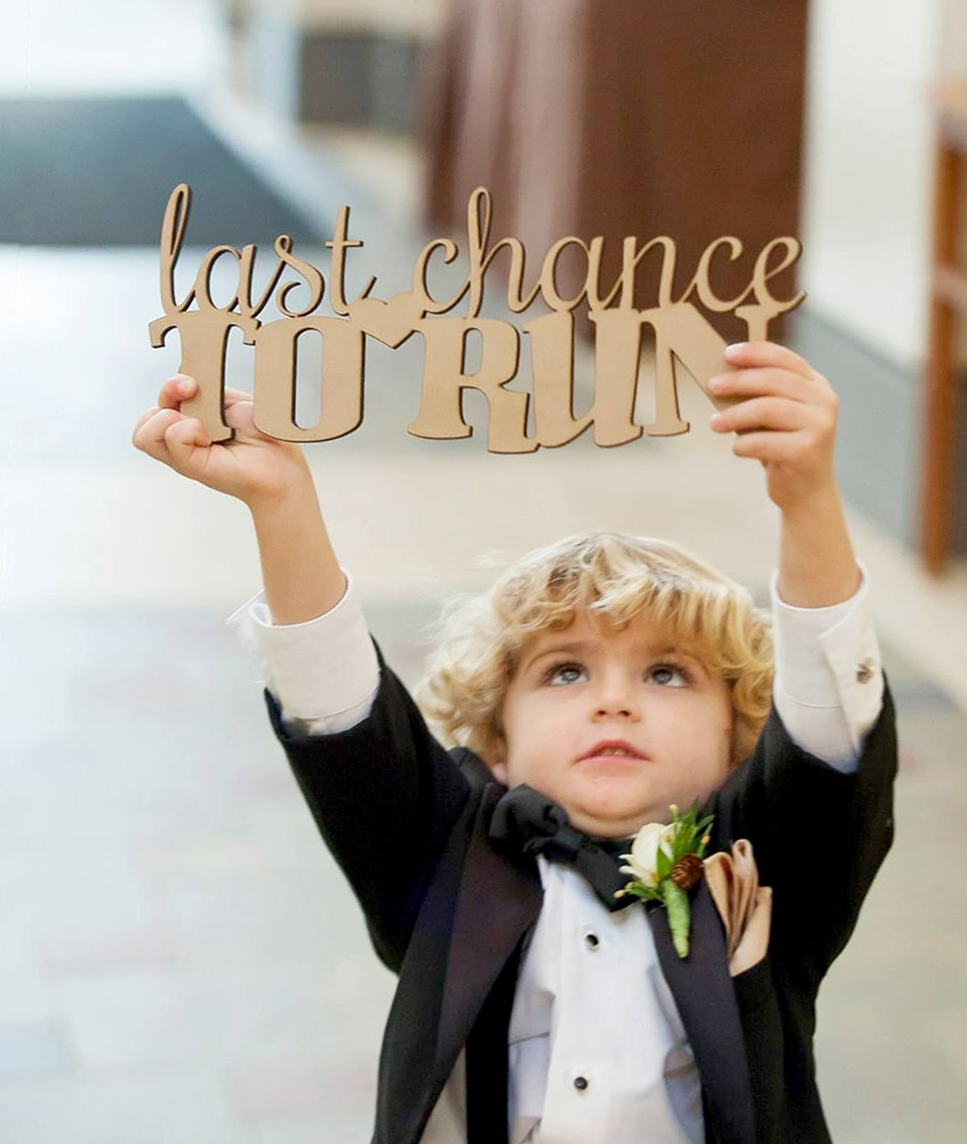 Ring Bearer Sign for Wedding last Chance to Run Etsy