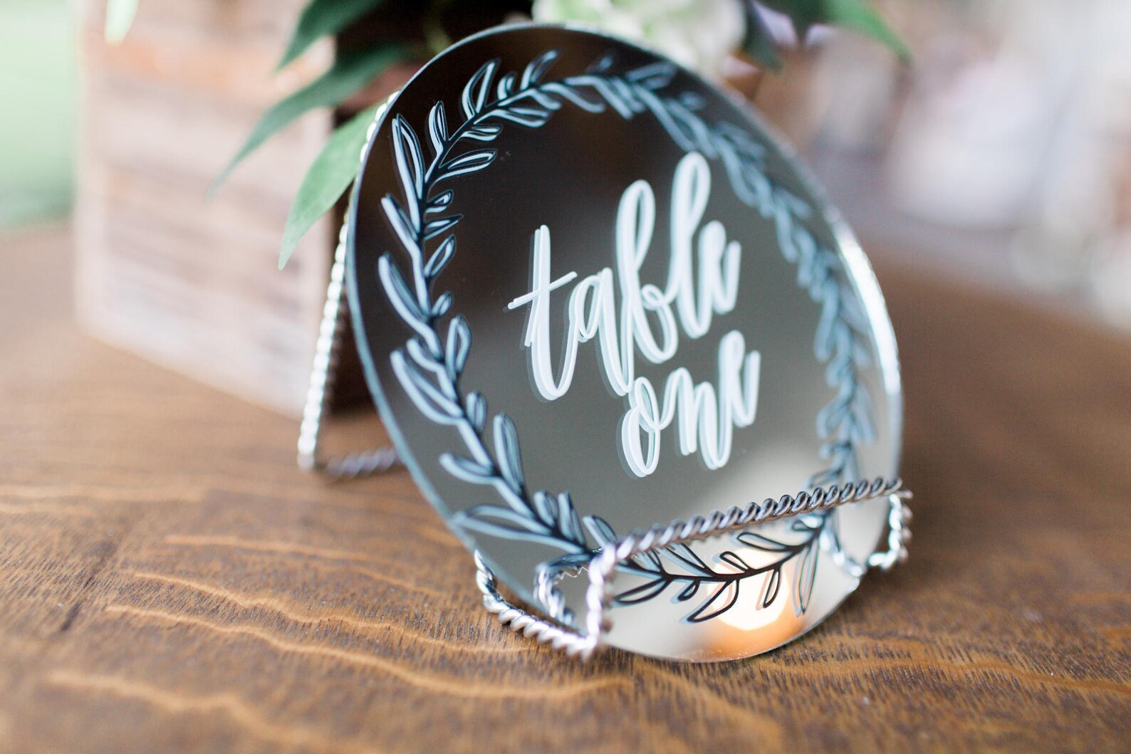 Table Numbers Mirror Table Numbers Wedding Table Centerpiece Etsy