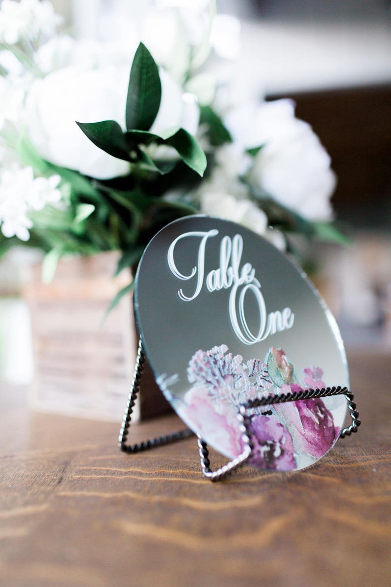 Mirror Table Numbers for Wedding Table Centerpiece Decor Etsy