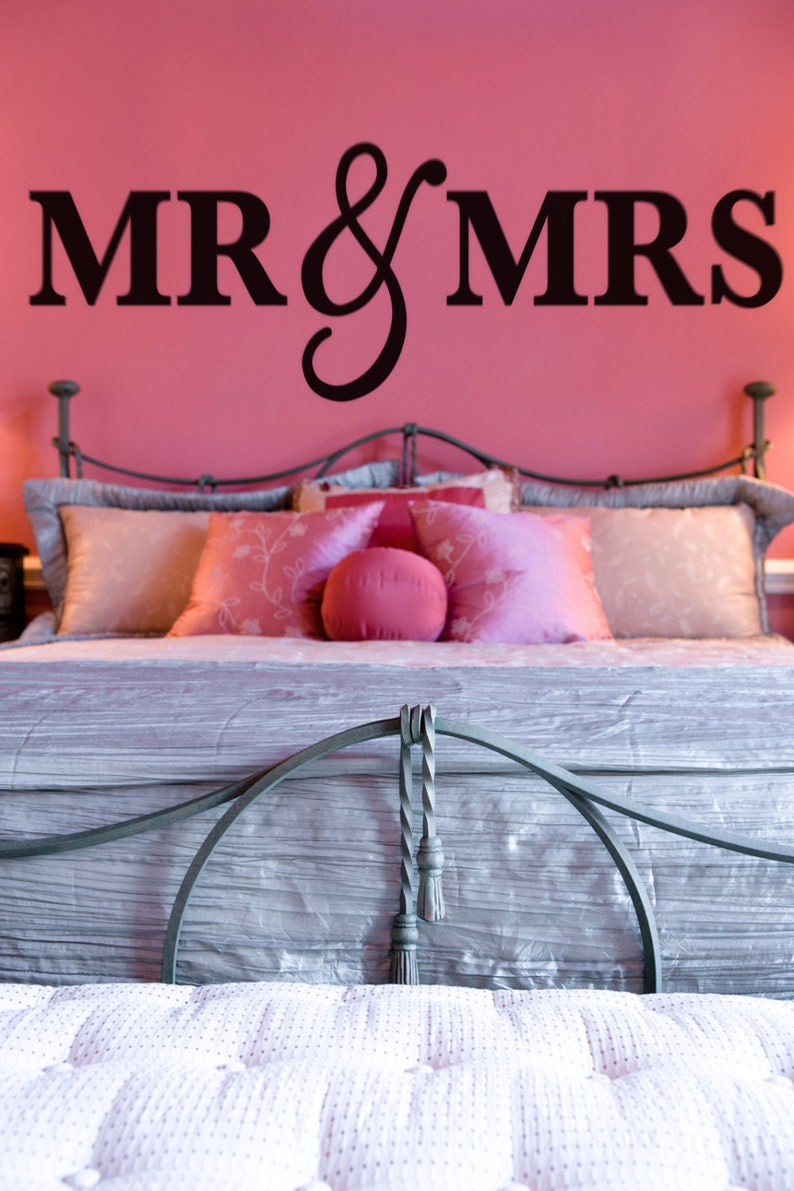 Mr Mrs Wall Sign Above Bed Decor Mr And Mrs Sign For Over Etsy
