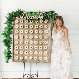 Donuts Sign for Wedding or Party Decor and Dessert Table, Donut Bar Hanging Sign Display Cutout Donuts Custom Colors Item DOP200 image 6