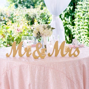 Mr and Mrs Wedding Signs for Wedding Sweetheart Table Mr and Mrs Letters Large Thick Mr & Mrs Sign Set Wedding Signs Table Item MTS100 image 8