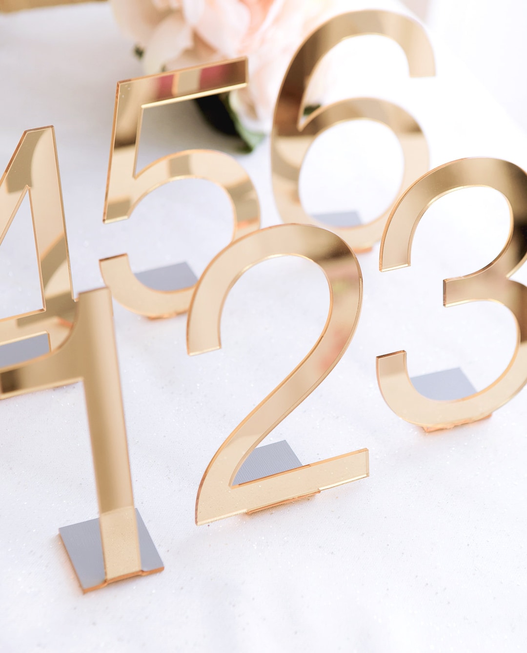 Wedding Acrylic Wedding Table Numbers Events Freestanding Numbers ...