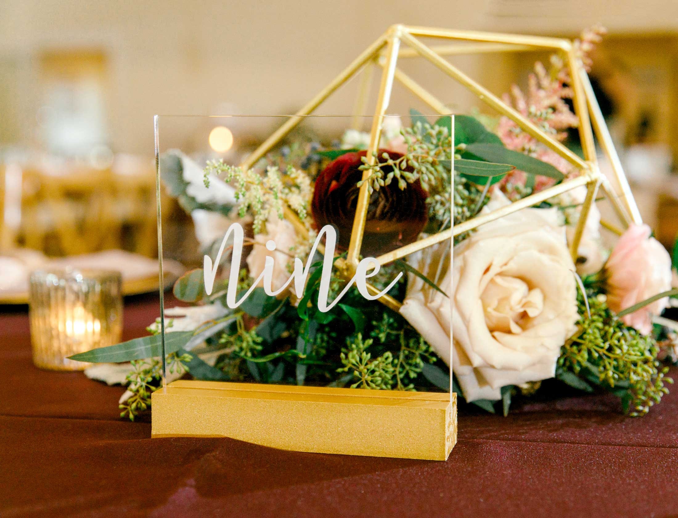 Acrylic Table Numbers for Wedding Tables Party or Event Etsy