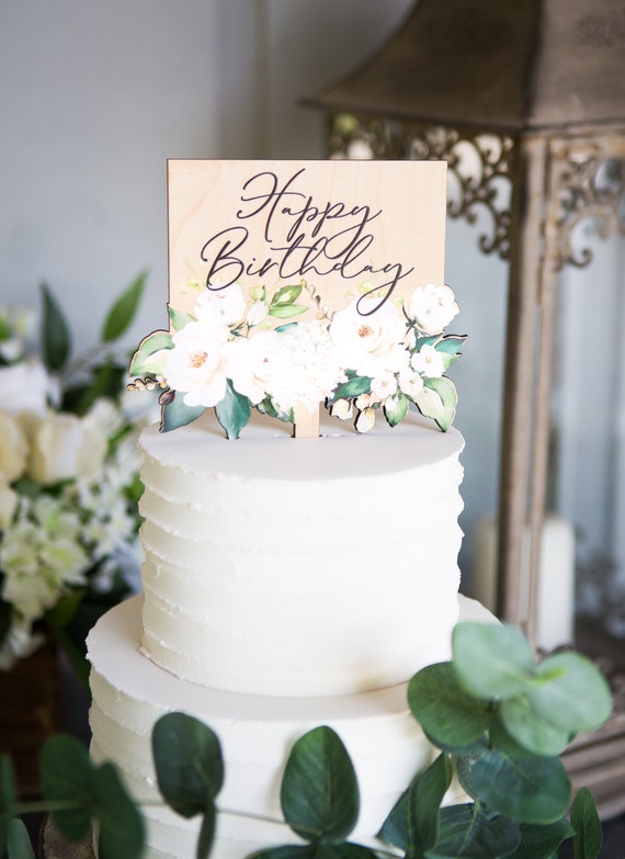 INS Happy birthday – décoration de gâteau de mariage en acrylique