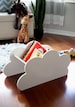Cloud Book Caddy for Kids Room Baby Nursery Decor Cloud Bookcase Book Shelf - Decorations for Bedroom Artwork Clouds (Item - CLB200) 