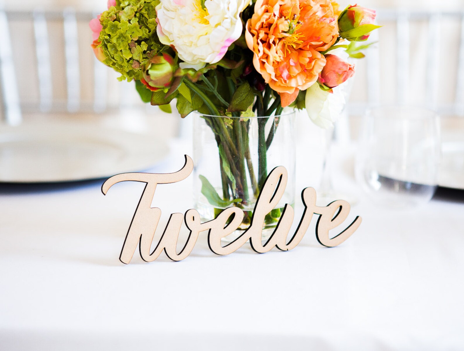Table Number Words Rustic Wooden Words for Table Centerpiece - Etsy