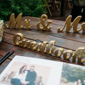 Mr and Mrs Wedding Signs for Wedding Sweetheart Table, Mr and Mrs Letters, Large Thick Mr & Mrs Sign Set for Wedding Decor Item MTS100 image 10