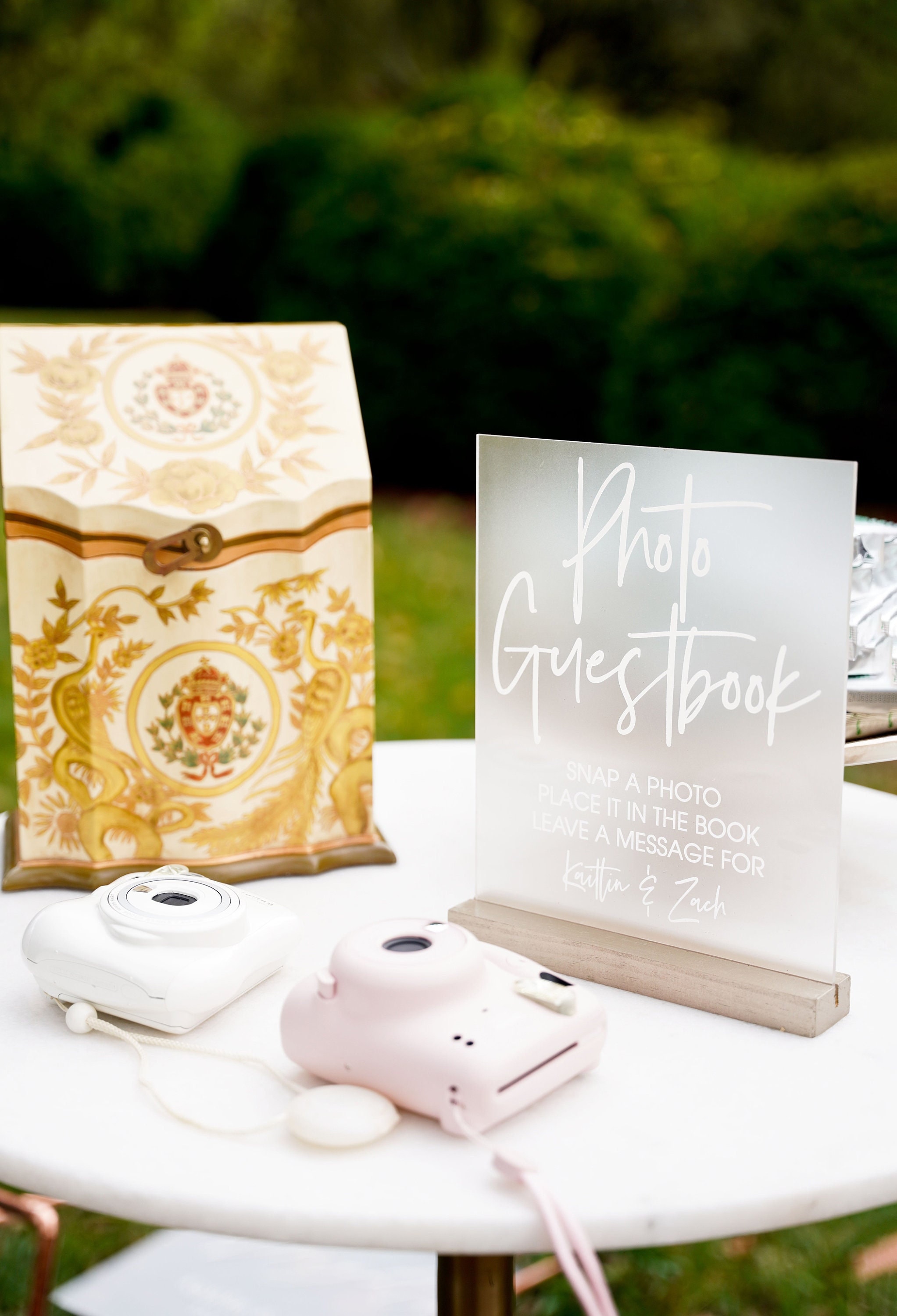 Custom Sign Clear or Frosted Acrylic Sign for Wedding or Party, Your Text Custom Sign Clear Acrylic Wedding Sign on Stand (Item - CUS621)
