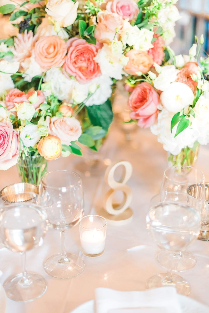 Wedding Table Numbers Gold Table Numbers Wedding Reception Etsy