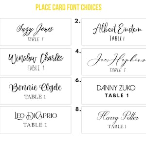 Wedding Place Cards Arch Meal Choice Wedding or Shower Party Event Acrylic Escort Cards Wedding Seating Names Modern Arch Shape ARP262 image 3