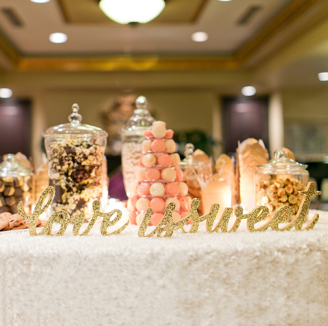 Love is Sweet Signs for Dessert Table Wedding Sign for Candy, Dessert