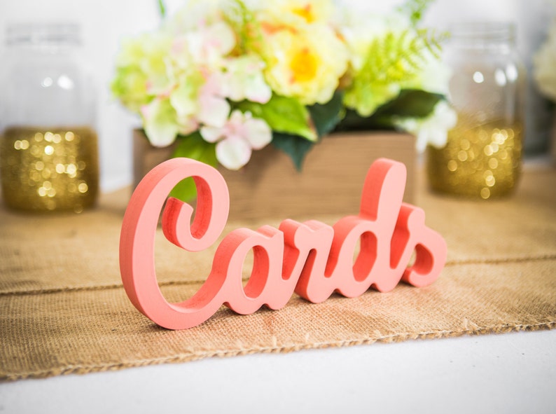 Wedding Cards Sign for Card Table, Freestanding Cards Sign Wooden Wedding Sign for Reception Decor Painted Card Box Sign Item TCA100 image 4