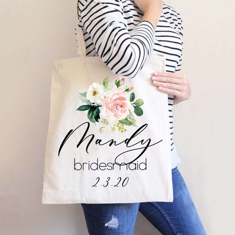 Bridesmaid Bags Personalized Bag Gift for Bridesmaids Name Etsy