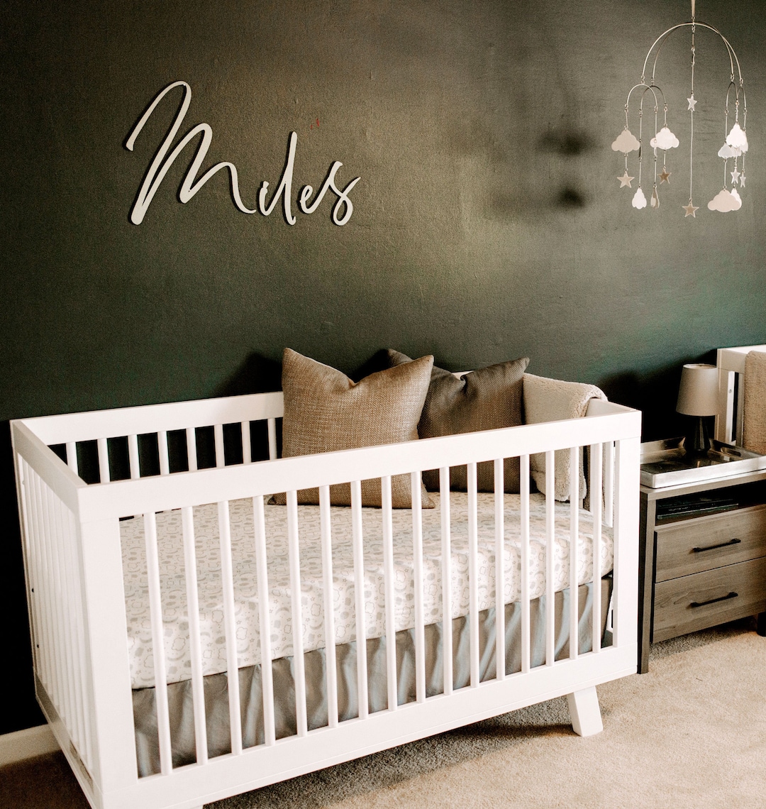 Custom Nursery Name Sign, Your Words Baby Kids or Wedding Word Sign for ...