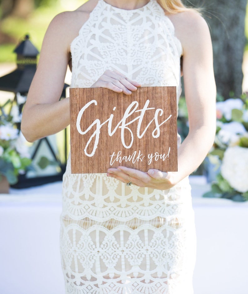 Gift Table Wedding Sign Wooden Style Sign for Wedding Decor - Etsy