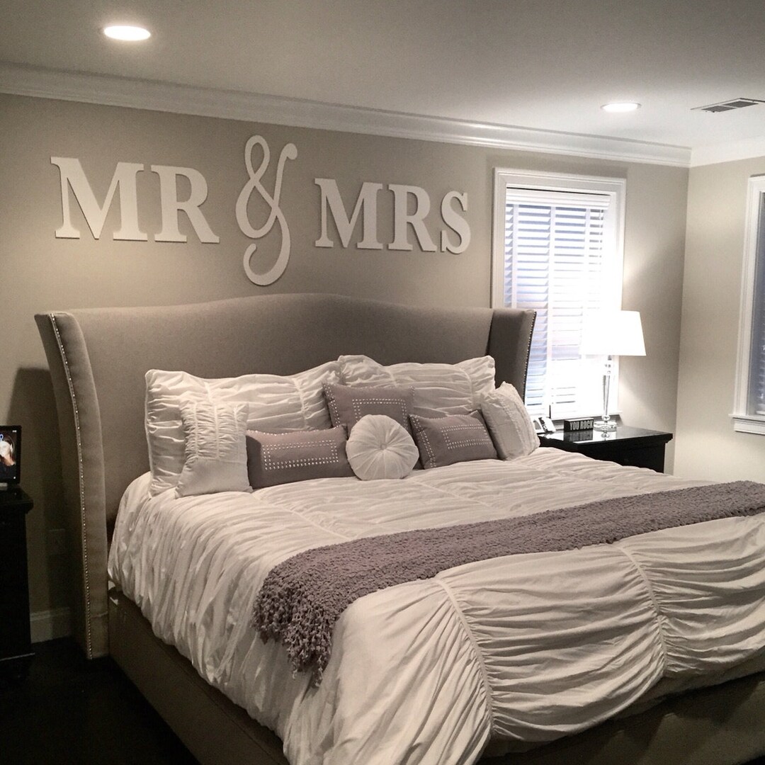 Mr & Mrs Wall Letters Above the Bed Sign Bedroom Decor Letters - Etsy