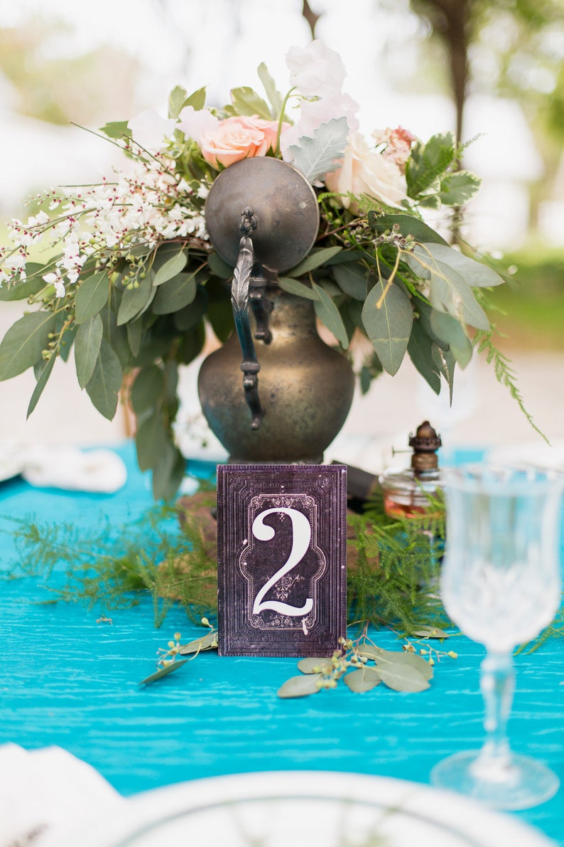 Wedding Wedding Table Numbers on Stands, Literary Book Standing Table Number Wedding Decor Centerpiece Fairytale Book Style BTN200 image 3