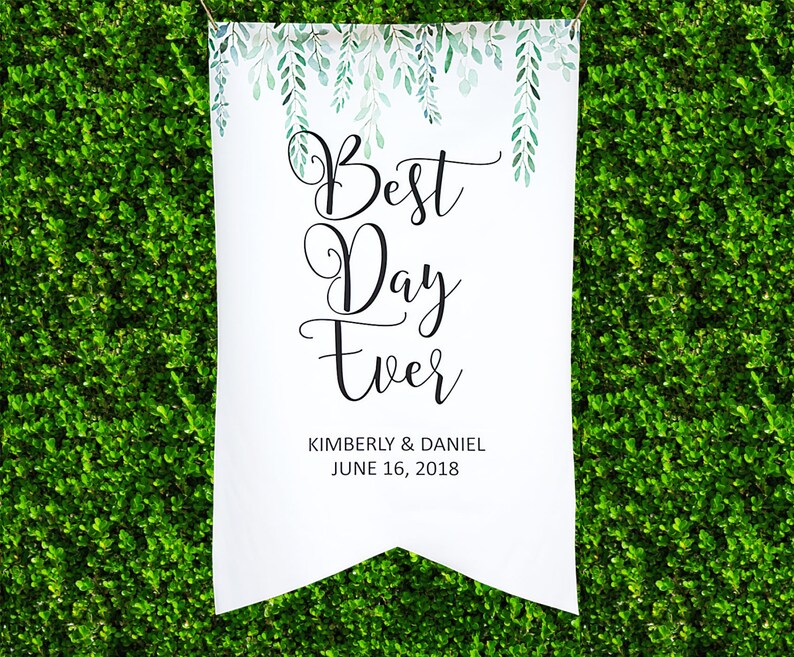 Wedding Backdrop Sign Banner Decor Personalized Names Hanging Etsy UK