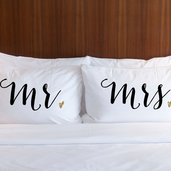 Mr and Mrs Pillows Etsy