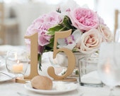 Shabby Chic Table Numbers for Wedding Party Decor Wedding Decor for Wedding Table Numbers, Gold Wooden Freestanding Numbers (Item - NUM120)