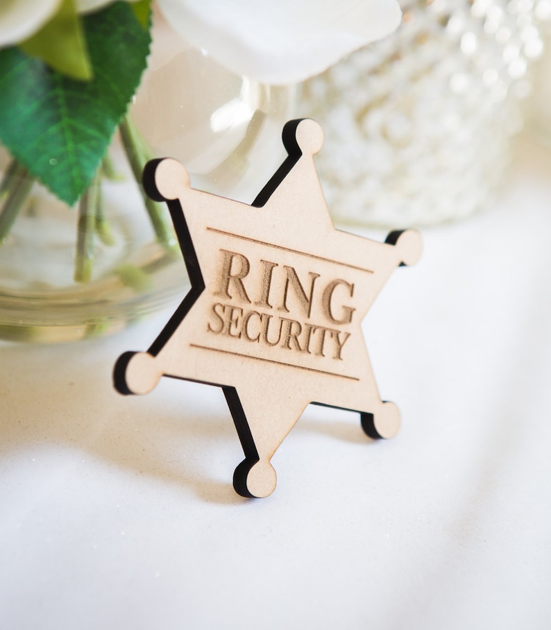 Ringer Bearer Gift Ring Security Badge Pin for Ring Bearer at - Etsy