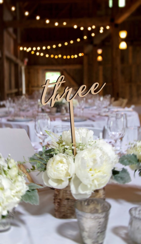 Wedding Table Numbers Rustic Table Decor Wooden Table Numbers Wedding  Reception Decor 