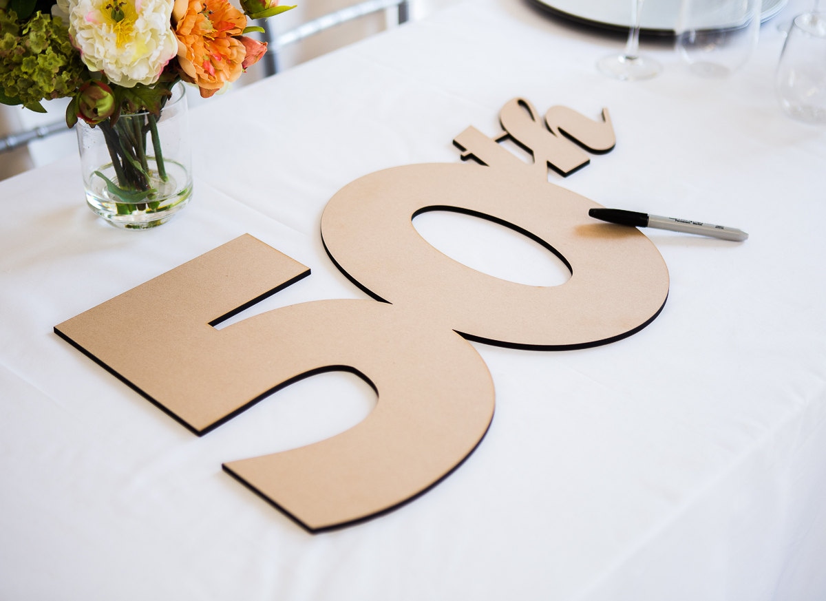 50th Anniversary Guest Book Sign or Photo Prop Decor DIY or Etsy