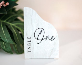 Faux Travertine Wedding Table Numbers Modern Table Number Signs Stone Style Wedding Centerpiece Modern Minimalist Acrylic Table Numbers