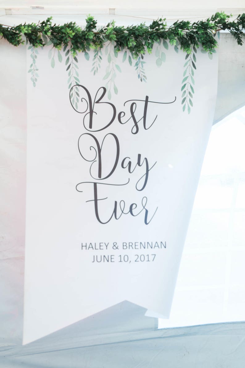 Wedding Backdrop Sign Banner Decor Personalized Names Hanging Etsy UK