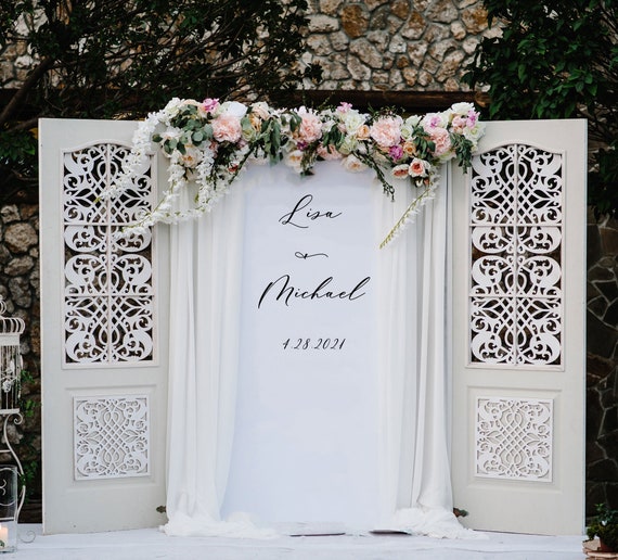 Wedding Backdrop With Names Wedding Decor or Photo Booth - Etsy