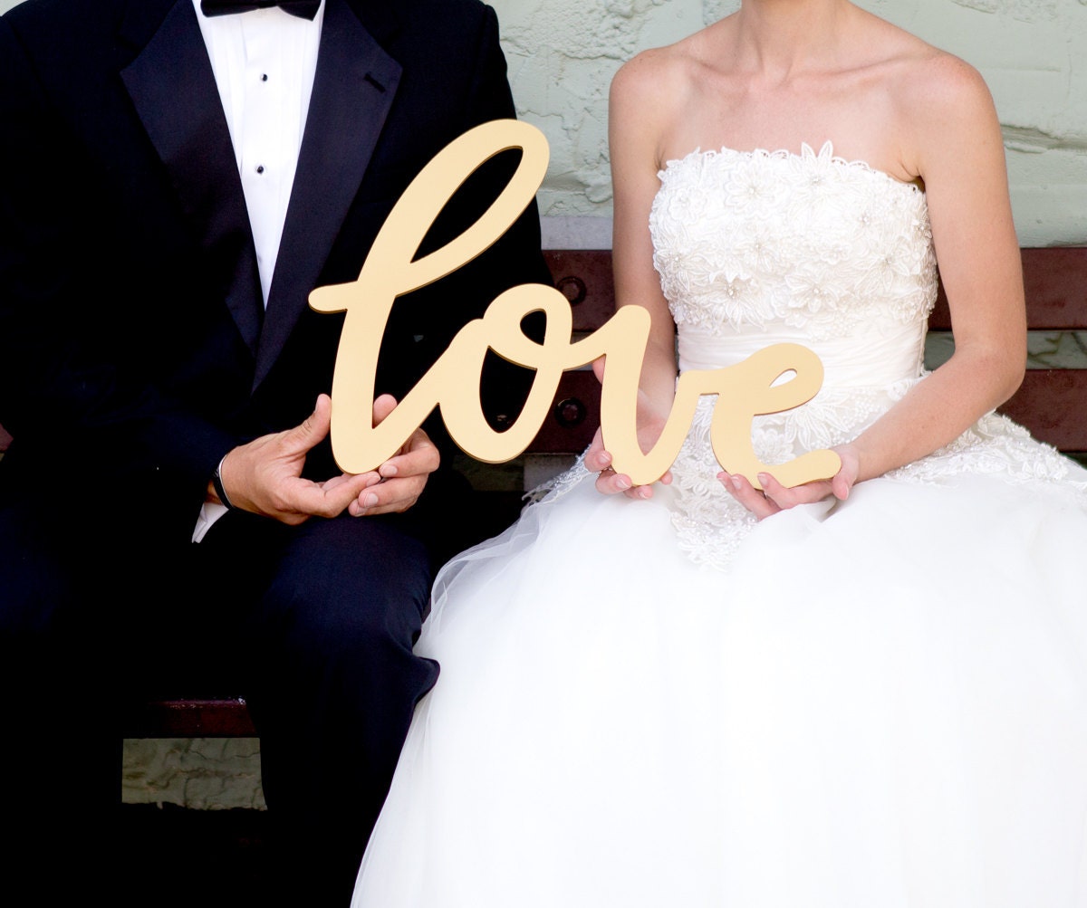 Love Sign for Wedding Decor or Photo Prop Large Word Cutout Etsy