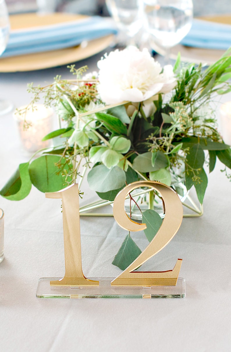 Table Numbers Acrylic Table Numbers Wedding Party or Event Etsy