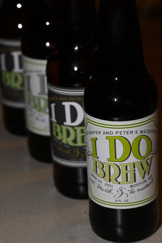 Items similar to 50 I DO BREW Personalized Beer Labels for Wedding Favors - Labels Designed for ...