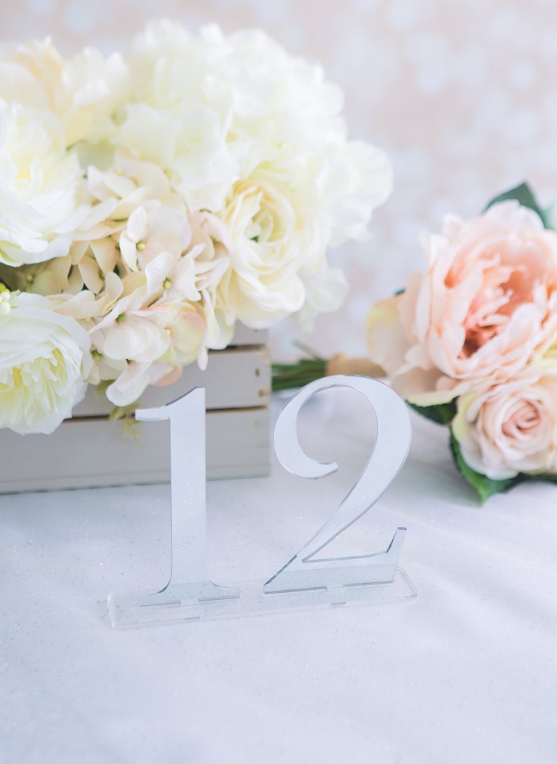 Table Numbers Table Numbers Wedding Party or Event Rose Gold Etsy