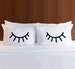Pillowcases for Bedroom, Gift for Bed Pillows, Eyelids Shut Eye Eyelash Pillow Case Set for Her Girls Bedroom Home Decor (Item - PEY400) 