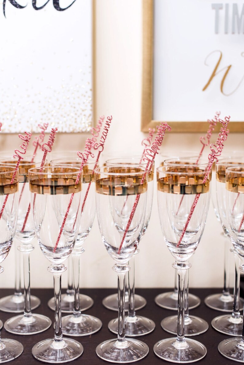 Name Stir Sticks Personalized Wedding Bachelorette Bridal Etsy