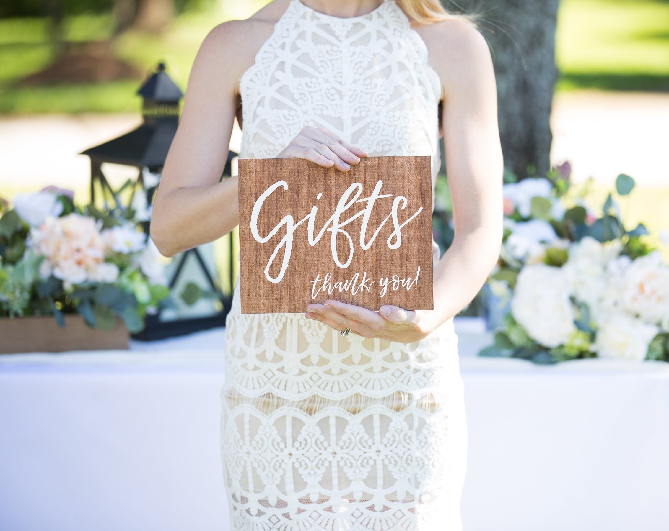 Gift Table Wedding Sign Wooden Style Sign for Wedding Decor Etsy