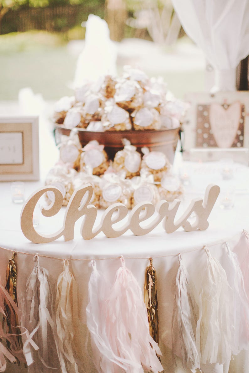 Cheers Wedding Sign or Party Sign for Bar Reception Drink Station Freestanding Wedding Sign Decor for Reception Decoration Item CHR100 image 2