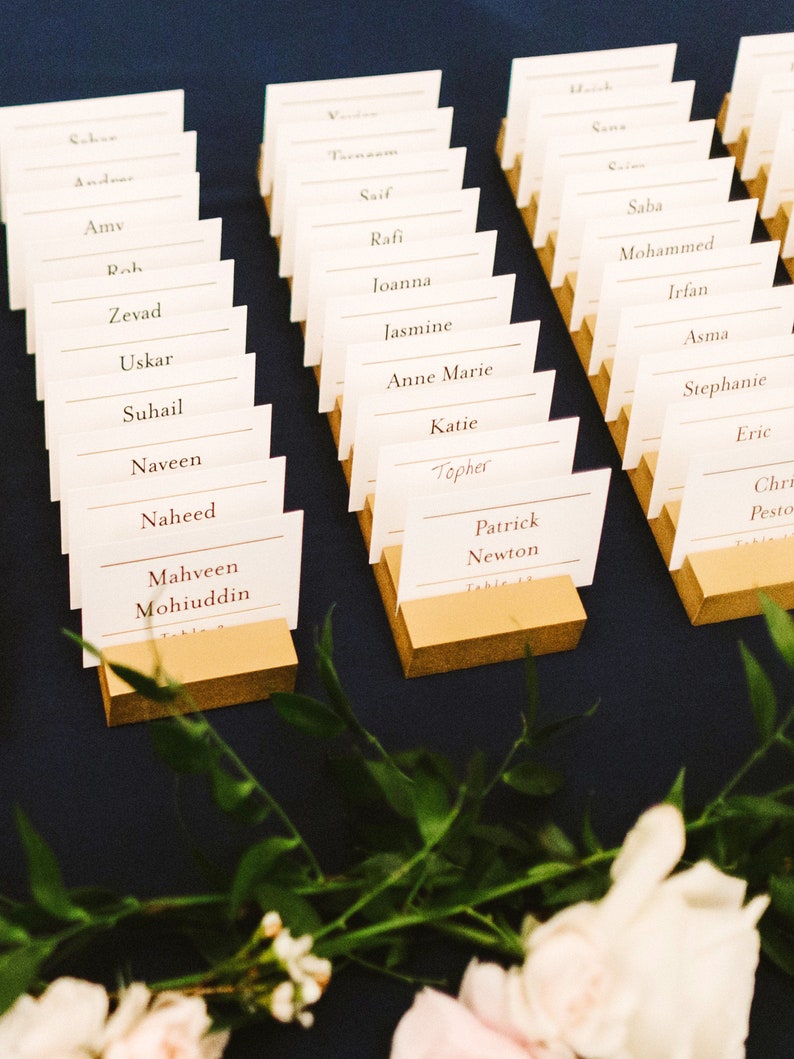 Place Card Holders for Wedding & Event Magical Escort Card Display Blocks Name Card Seating Table Finder Cards, Wedding Seating Names PCH200 image 5