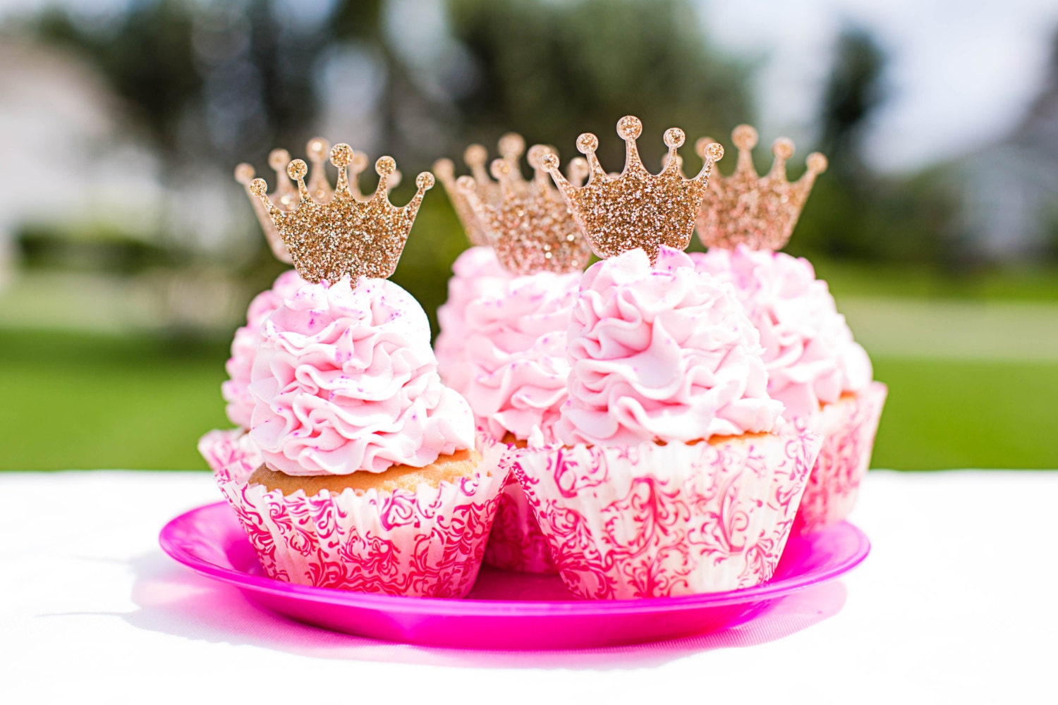 Cupcake Toppers Princess Crown for Birthday Party Set of 12 Etsy