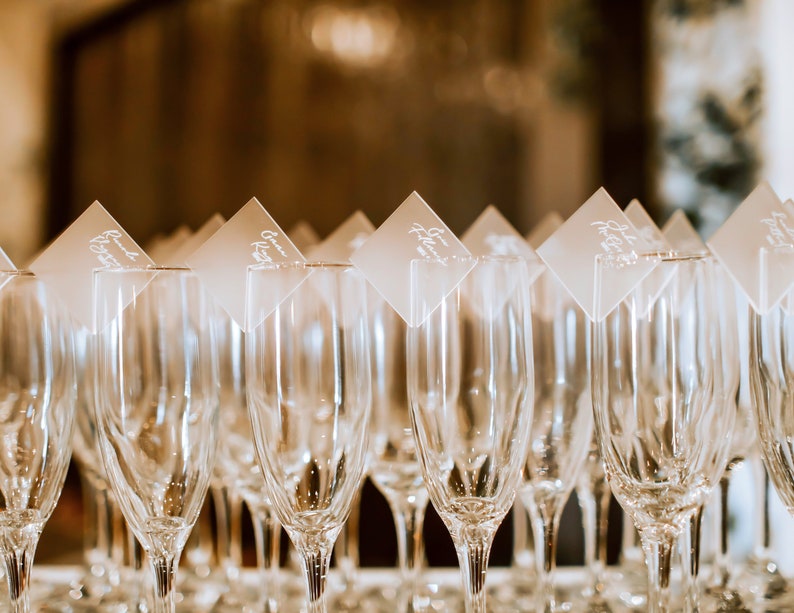 Place Cards Wedding Wine Drink Wall Glass Topper Inserts - Etsy