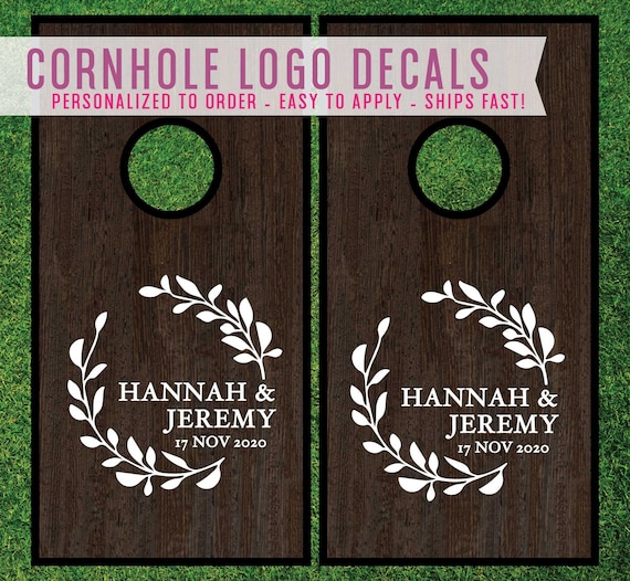 Custom Cornhole Game Wedding Decal 