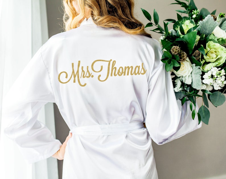Wedding Robe Personalized Robe for Bride Bridesmaids Bridal Party Robes for Bridesmaids Name and Monogram Robes (Item - ROB100) 
