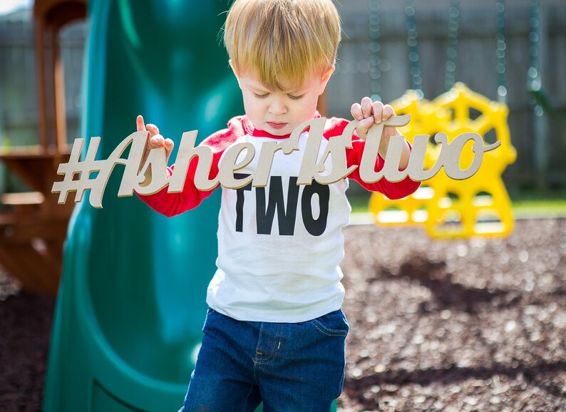 Birthday Hashtag Sign for Second Birthdayis Etsy