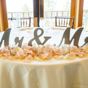 Mr and Mrs Signs for Sweetheart Table Wedding Centerpiece Table Decor Mr & Mrs Letter Large Thick Mr and Mrs Wedding Signs (Item - MTS100)